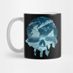 Blue Sea Of Thieves Skull Design Mug